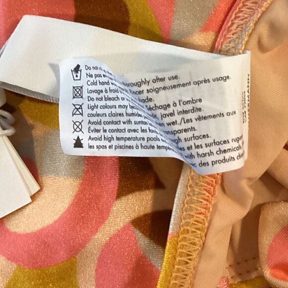 Zimmermann Mae Orange Swirl Print One-Shoulder Buckle Swimsuit NWT Size 4 - Picture 15 of 16